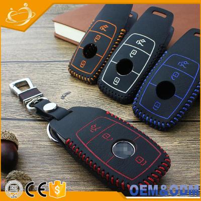 China Replace Car Key Case Wholesale Logo Car Key Cover Case Wallet Leather Key Holder With Metal Key Holder for sale