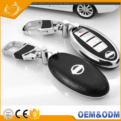 China Replace Car Key Case Colors Leather Remote Key Chain Keyless Car Holder Key Cover Bag Case For Altima Juke Alissa Pulsar X-Trail for sale