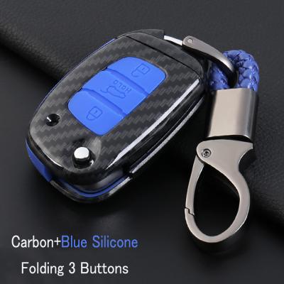 China High Quality Customized Customized Auto Key Key Shell For Hyundai Car Silicone Holder Japan Style Plastic Key Wallets Case Carbon Plastics for sale