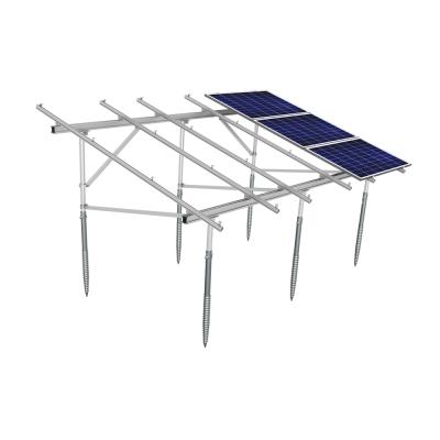 China Commercial / Residential Aluminum Floor Ground Solar Racking System Screw Ground Solar Mounting for sale