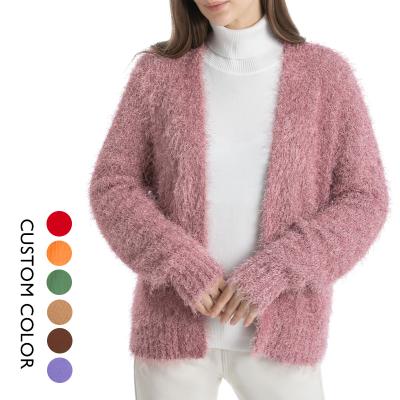 China ANNEX Elegance Women's Clothing Cardigan Sweaters Competitive Soft Women's Anti-pilling Sweater Fur Fur Wool Sweaters for sale