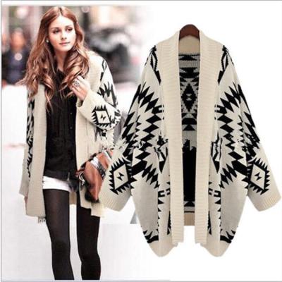 China QUICK DRY Women's Outnet Over Size Cardigan Custom Knit Sweater Wholesale OEM Design Long Coat Women's Cardigan Jacquard Simple Sweater for sale