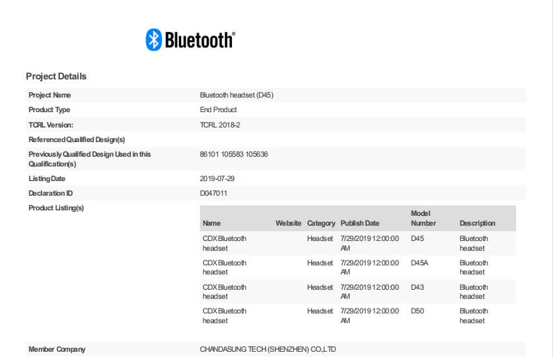 BQB - Chandasung Tech (Shenzhen) Co., Ltd.