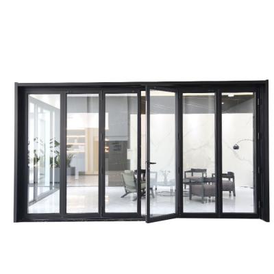 China Hot Sale Modern PRC Patio Doors Aluminum Bifold Doors Cheap Folding Aluminum Glass Folding Doors For House for sale