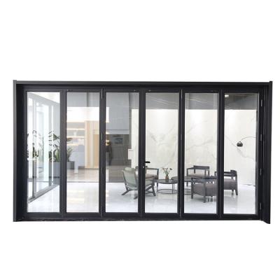 China Redemption Modern High Glass Doors Interior Bi-folding Aluminum Doors Folding Glass Door for sale