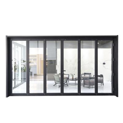 China Modern Design Door Space Saving Modern Divide Aluminum Door Australian Aluminum Alloy Folding Sliding Patio Door for sale