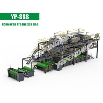 중국 YP-SSS High Quality Nonwoven Fabric Making Machine Manufacturer 28-30T/Day 판매용