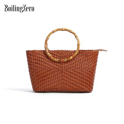 China Other New Arrivals 2022 New Arrivals Handmade Woven Handbag Cowhide Leather Bag Fashion Lady Bags Factory OEM for sale