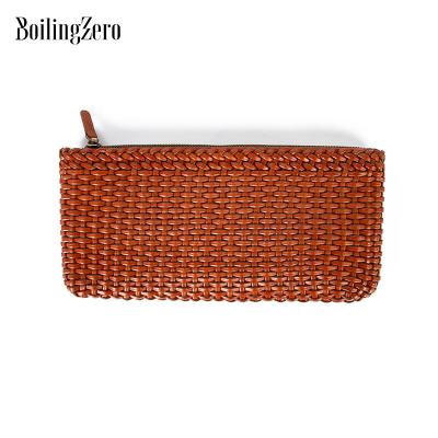 China Genuine Leather Handmade Woven Messenger Mini Bags Vintage Handbag Leather Bag High Quality For Ladies Fashion Cross Body for sale