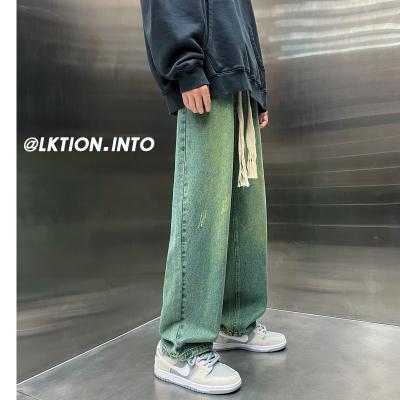 China QUICK DRY Casual Wide Leg Pants Oversized Wide Leg Jeans Long Pants Men's High Waist Loose Straight Denim Pants for sale