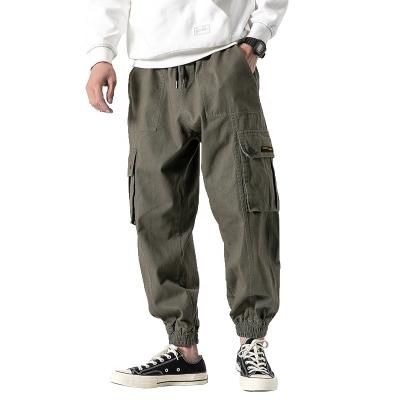 China Japanese Men's Autumn Fashionable Grease Windproof Coveralls Plus Fat Pants Casual Pants Brutal Straight Loose Tube Gaiters for sale