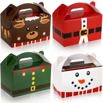 China Recyclable Foldable Custom Printing Packaging Christmas Eve Treat Boxes For Holiday Party Favor Supplies for sale