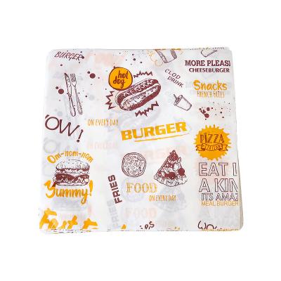 China Silicone Paper Baking Food Wrapper Logo Printing Hamburger Sandwich Food Wrap Recyclable Custom Roast Chicken Waterproof Wrap for sale