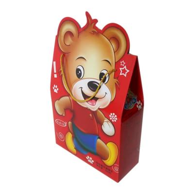 China Recyclable Cheap Factory Price Common 4 Colors Printing Pan-tone Color Cute Bear Shape Paper Bag for sale