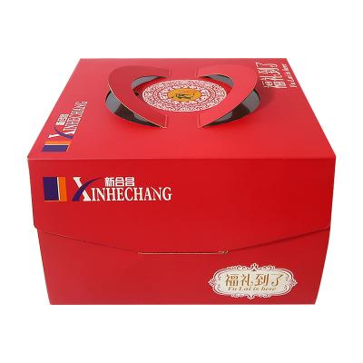 China Recyclable Customized Bento Packaging With Window Craft Paper Food Corrugated Paper Cake Box for sale