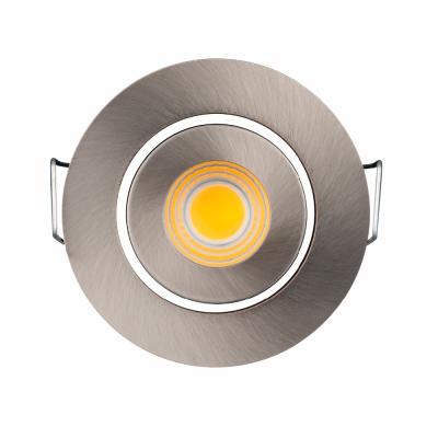 China Embeded 3W COB Kitchen Cabinet LED Indoor 41mm Cut Out Slim Recessed Ceiling Down Light for sale