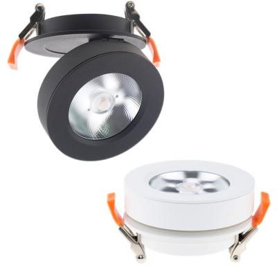 China Embeded 9 Watt 230V 90mm Cut Panel Adjustable 360 ​​Degree Rotating Round Driverless COB LED Downlight Light for sale