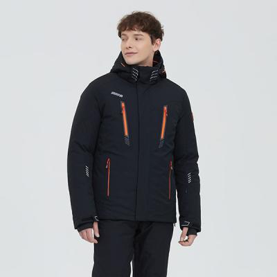 China Men's Breathable Waterproof Anorak Snow Coat Windproof Mountain Jackets With Hat Winter Ski Jacket for sale