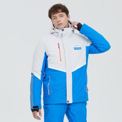 China Breathable OEM Customized Windproof Men Winter Ski Jacket With Hat Waterproof for sale