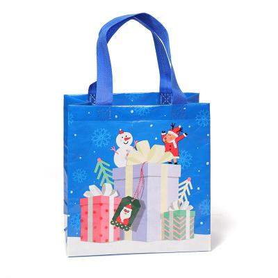 China Recycle; raincoat ; fashion styling; soft ; Shiny Christmas Heat Sealed Machine Made Non Woven Tote Bag for sale