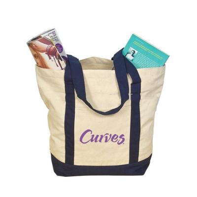 China Custom Soft-Loop Canvas Cotton Handle Shopping Bag for sale