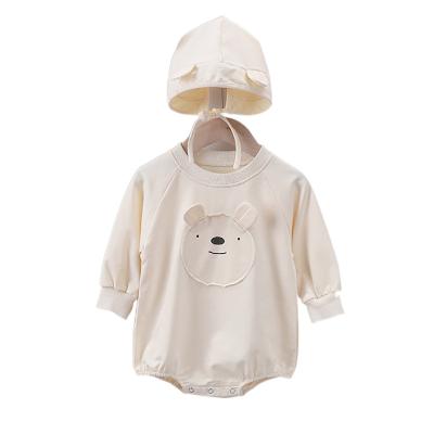 China Breathble Comfortable 2021 Spring and Autumn Cotton Cartoon Newborn Baby Rompers Overalls Rompers for sale