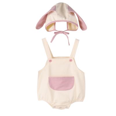 China Breathble Comfortable 2021 Newborn Rompers Rompers New Summer Sling Sleeveless Baby Rompers for sale