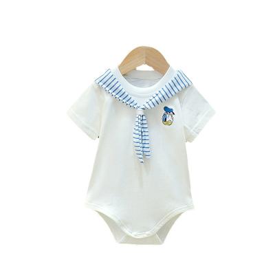 China Breathble Comfortable 2021 Summer Half Sleeve Newborn Overalls Rompers Slim Baby Rompers for sale