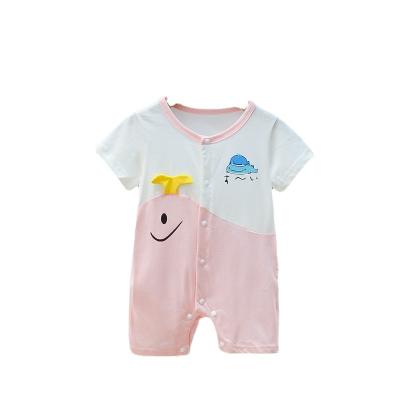 China Breathble Comfortable 2021 Summer New Half Sleeve Newborn Overalls Rompers Baby Rompers for sale