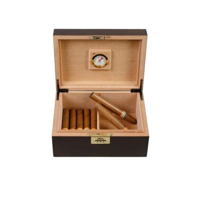 China Handmade Humidor With High Quality Hygrometer Humidor Cigar Box With Removable Panel Cedar Wood Box With Lock Custom Made Divider for sale