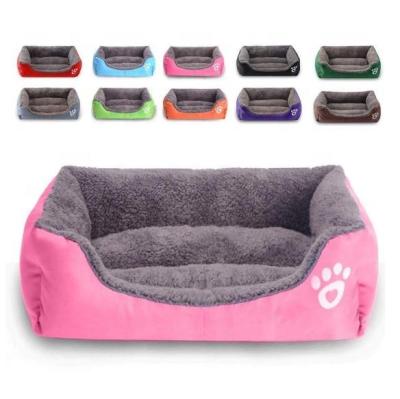 China Travel Luxury All Weather Dual Use Double Sided Rectangle Sofa Bed Dog Nest Breathable Fluffy Couch Beds And Plush Pet Accessories Large for sale