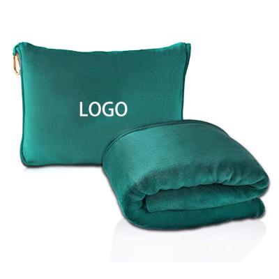 China Disposable Portable Travel Airplane Pillow Blanket in Pocket Airplane Baby Blanket for sale