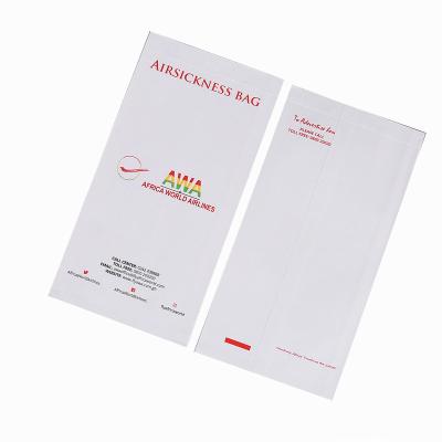 China Custom Disposable Sickness Bag Airline Airline Vomit Bag Airplane Vomit Disposable Paper Bag for sale