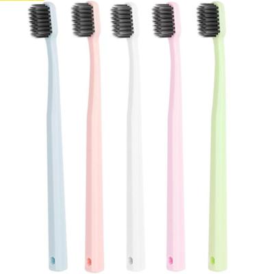 China Colorful Soft Biodegradable Organic Bristle Cornstarch PLA Travel Toothbrush Cheap Compostable Toothbrush for sale