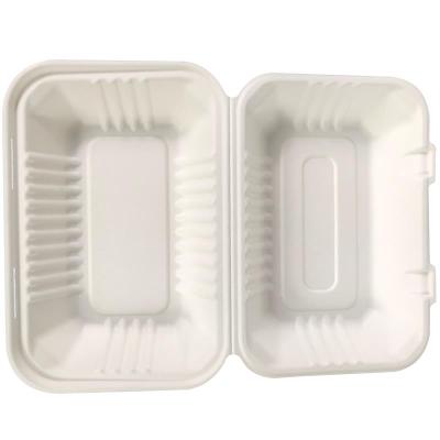 China Small EcoNewLeaf Disposable Biodegradable Disposable Bagasse Packaging Sugar Cane Pulp Molded Fast Food Packaging Container EcoNewLeaf Disposable Food Packaging for sale