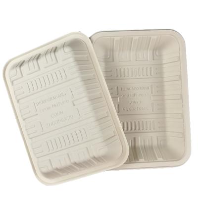 China Bio Food Packaging EcoNewLeaf 400ML Food Containers Disposable Fast Food Degradable Hot Takeout Box for sale