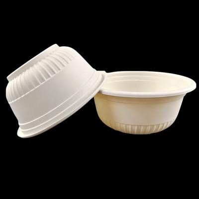 China EcoNewLeaf 15OZ Round Disposable Food Packaging Container Cornstarch Disposable Soup Bowl for sale