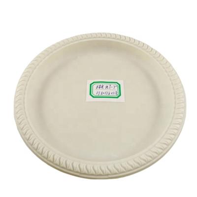 China EcoNewLeaf Disposable 7 Inch White Eco Friendly Party Dish Factory Fiber Disposable Tableware Dishes for sale