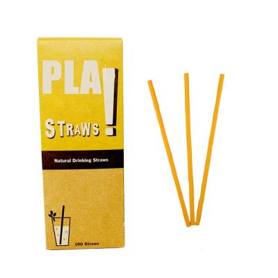 China EcoNewLeaf PLA Biodegradable Custom Drinking Straw Factory BPA FREE Disposable Disposable Straw for sale