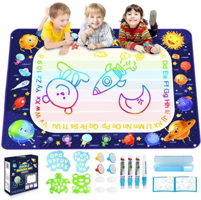 China DIY Paint DIY Funny Educational Toys Glowing Magic Painting Large Aqua Water Drawing Doodle Mat For Kids for sale