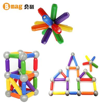 China Building Toy BMAG Magnet Building Block Magnetic Tiles Balls and Sticks Place Magnetic Rods PULL BACK Toys FOR Preschool Children 46 PCS for sale