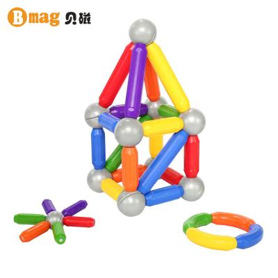 China Building Toy BMAG Kids Toy Color Children's Magnetic Bar Building Blocks Smart Educational Magic Stick Builders FOR Children 38 PCS for sale