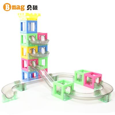 China HOT SALE Magnetic Marble Run Toy 2021 New Trend DIY Building Blocks Construction Puzzle Toy for sale