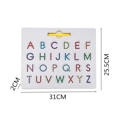 China Study of children's magnetic drawing board double-sided magnetic discovery board with alphabet letter ABC and numbers and lowcase ABC for sale