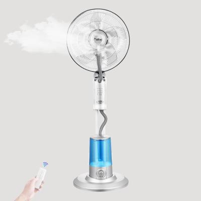 China Hot-Selling Swing 3 Speed ​​16 Inch Water Spray Bottle Tank With Timer Mist Tank Position Remote Control Fan for sale