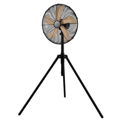 China Home Appliance 16 18 Inch Vintage Color Leg Wooden Electric Standing Metal Floor Fan for sale