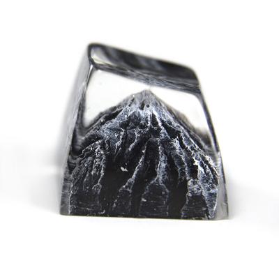 China Custom Computer Keyboard Snow Mountain Resin Keycap Craftsman Keycap For Cherry MX Mechanical Keyboard ESC Replacement Cool Key for sale