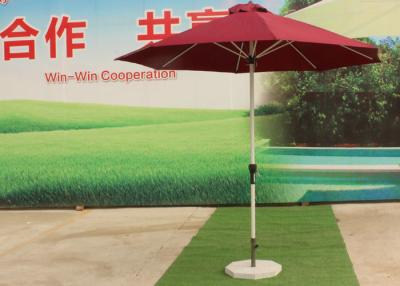 China 3.0 M Red Big Outdoor Umbrella , Round Patio Umbrella Parasol For Garden for sale