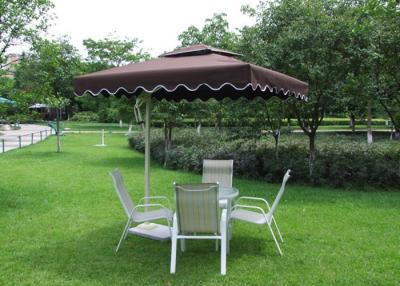 China 2.5 M Square Offset Patio Umbrella Stainless Steel Frame For Restaurants for sale