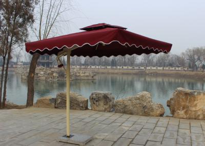 China Sunshade Market Rectangular Outdoor Umbrella Windproof Without Water Tank Base for sale